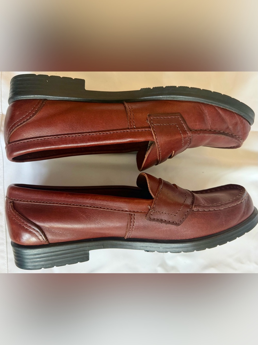Eastland Leather Penny Loafers Mahogany Brown Size 8 - Picture 3 of 10
